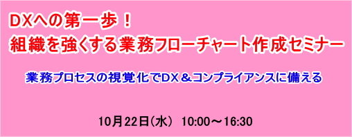  DXへの第一歩！組織を強くする業務フローチャート作成セミナー